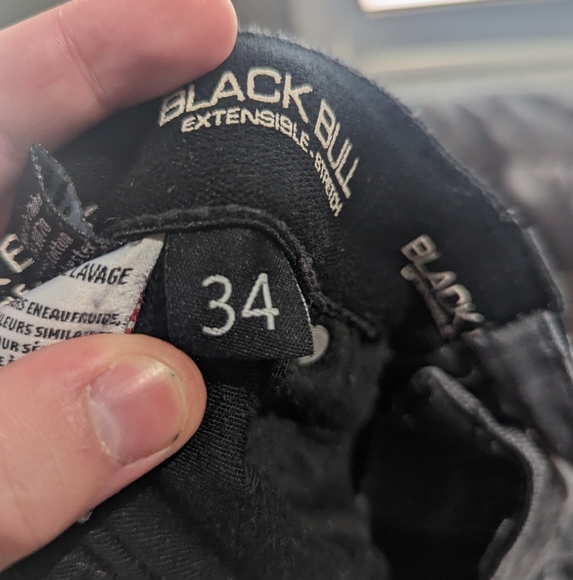 Black bull stretch waist jeans 34 waist - Picture 3 of 3
